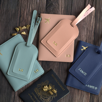 Passport Cover & Luggage Tag Travel Set