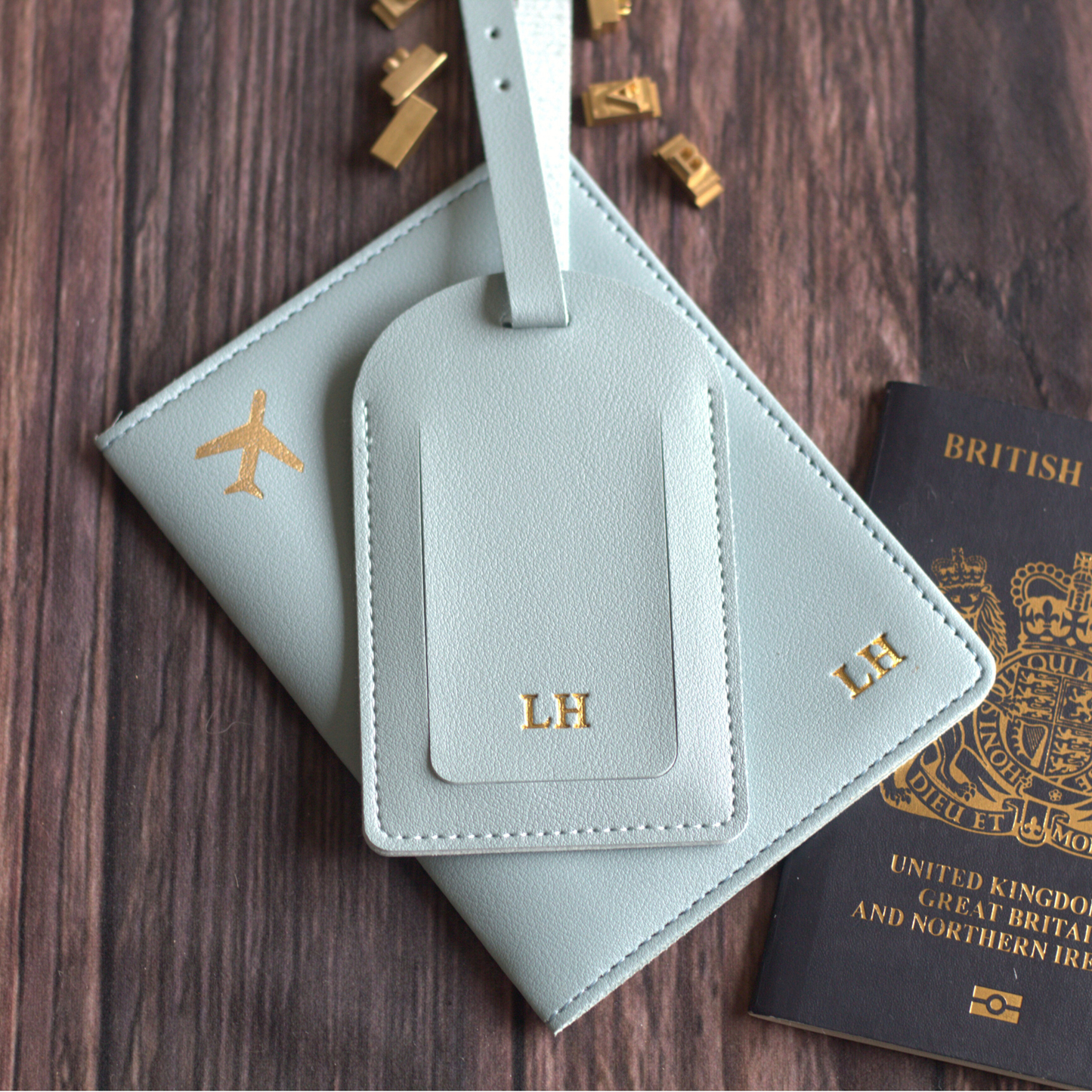 Passport Cover & Luggage Tag Travel Set