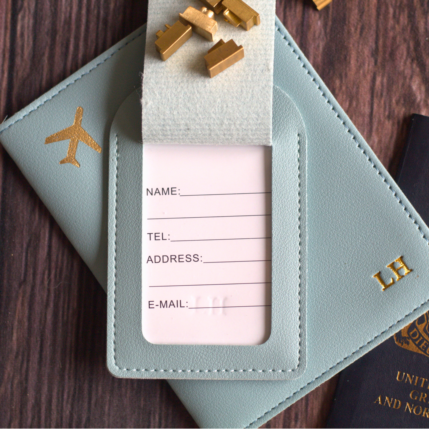Passport Cover & Luggage Tag Travel Set