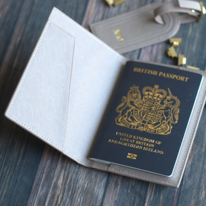 Passport Cover & Tag, Saffino Leather Travel Set