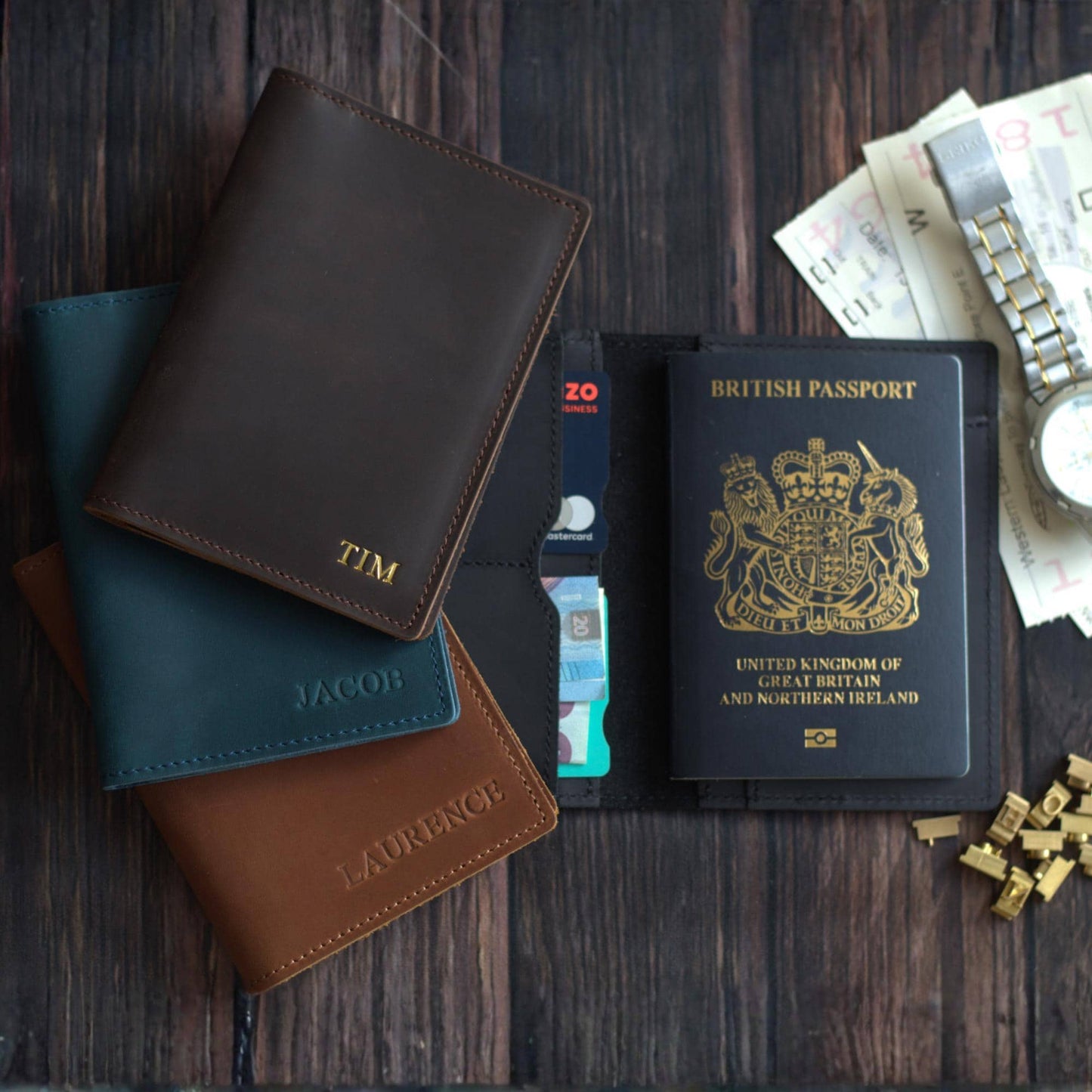 Genuine Leather Passport Wallet