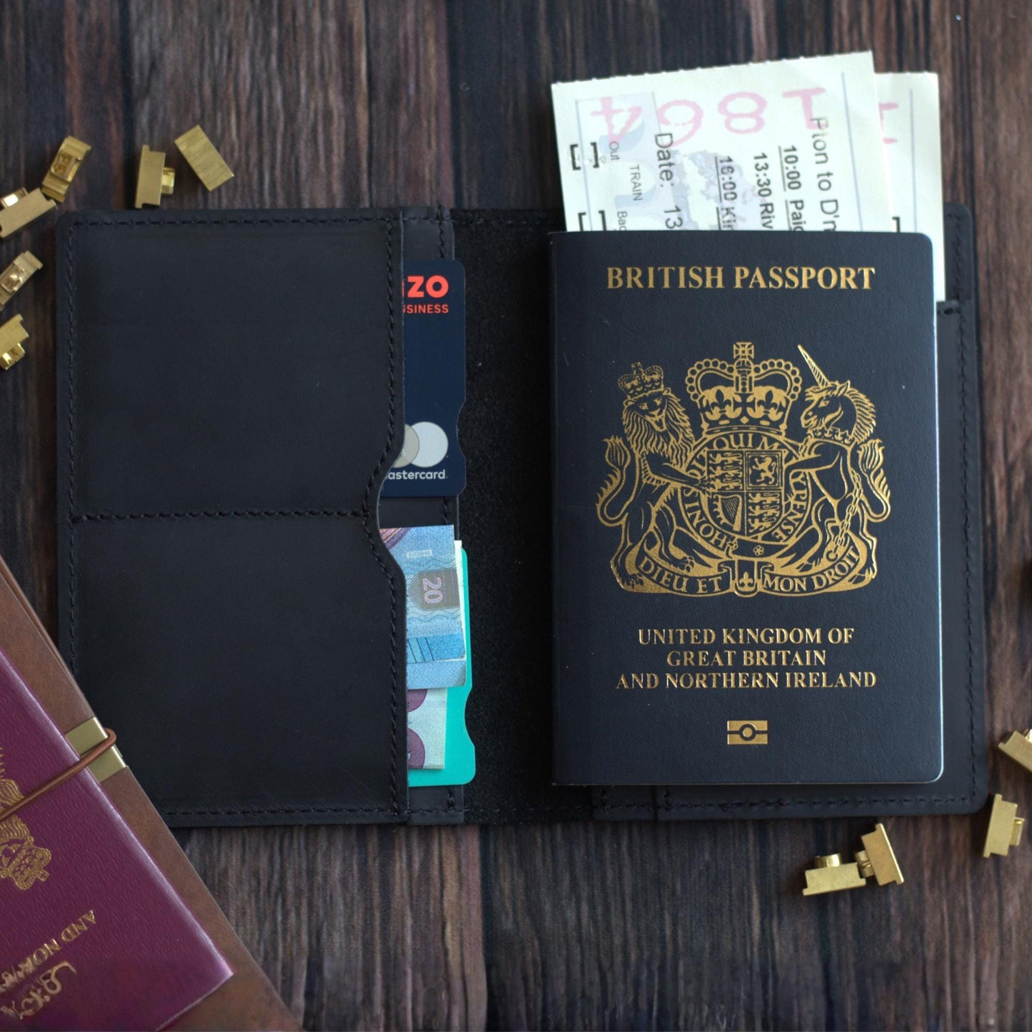 Genuine Leather Passport Wallet